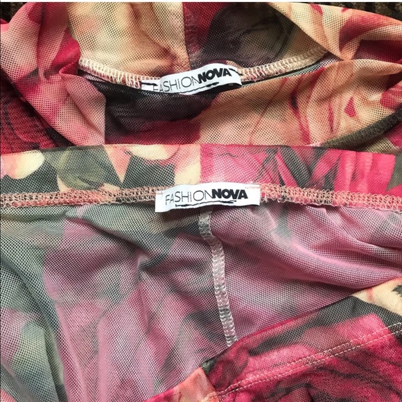 Fashion Nova Sheer Floral Set - Picture 3 of 3